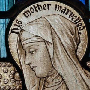 Lydford St Petrocks Stained Glass Virgin Mary Lydford St Petrocks Stained Glass Virgin Mary