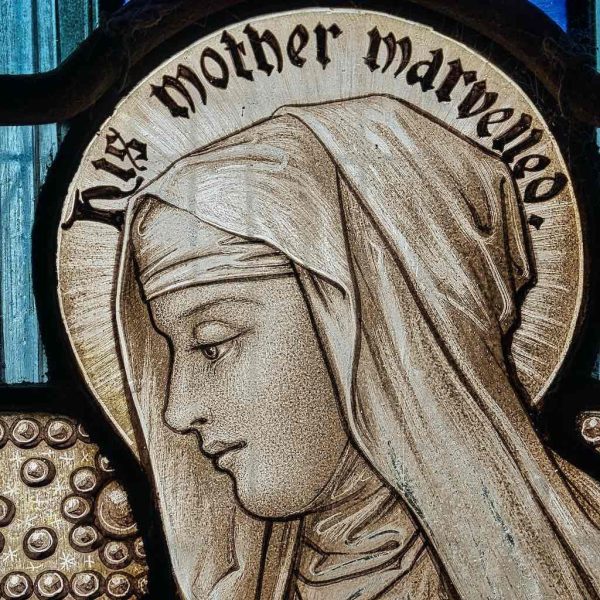 Lydford St Petrocks Stained Glass Virgin Mary Lydford St Petrocks Stained Glass Virgin Mary