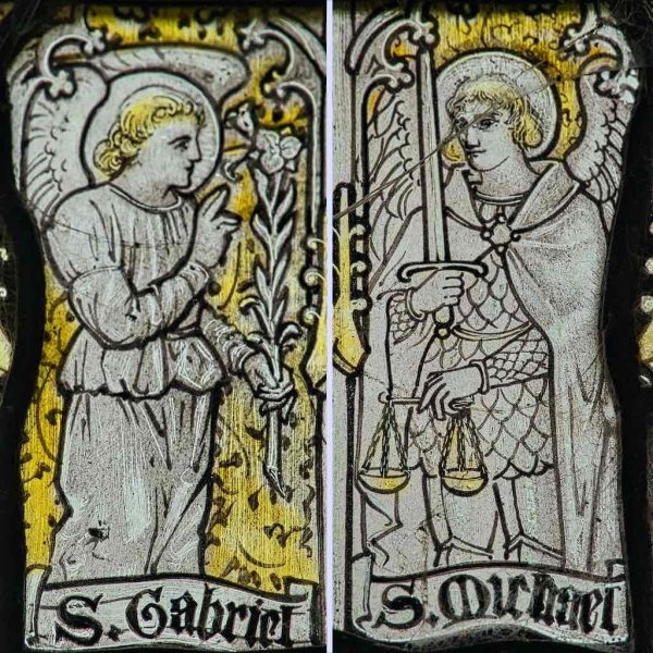 Stained Glass Angels 20th Century Lydford Stained Glass Angels 20th Century Lydford