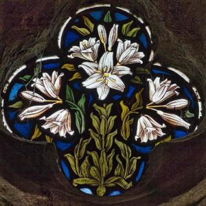 Stained Glass Lilies 20th Century Lydford Stained Glass Lilies 20th Century Lydford