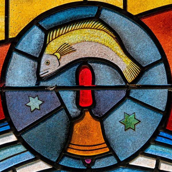 Inwardleigh St Petrocs Stained Glass Window Detail Inwardleigh St Petrocs Stained Glass Window Detail